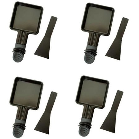 4 stk. Racletteplate for ost, grillet ost, grillmaskin, skifer, elektrisk grill, grillskje, grillpanne