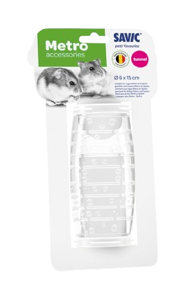 Savic - Spelos Metro Tube Transparent 15 cm - Smådyr - Hus & Burinteriør - Leketunell og rør - ZOO.no