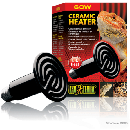 Exoterra - Keramisk varmeovn - Varmebølgelampe rød 60 W - Fugl - Fuglelamper - Varmelamper for fugl - ZOO.no