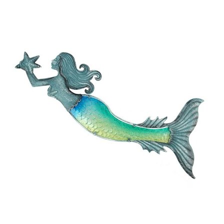 24 Tommer Havfrue Veggdekorasjon Utendørs Hage Basseng Dekor