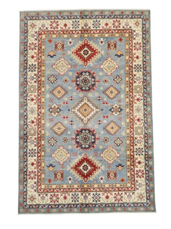 Kazak Fine Rug 183X277 Brown/Grey Wool, Afghanistan