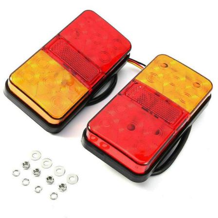 2x Led Vattentäta Bakljus 12v Rv Camper Trailer Turn Truck R