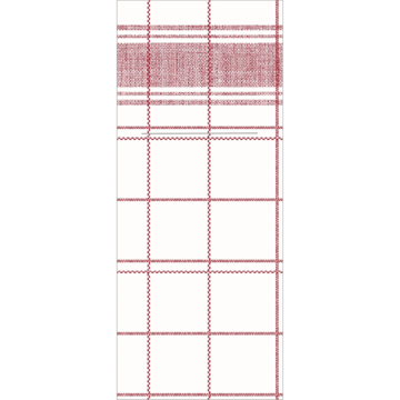 Bestikklomme Hvit/Rød 40x40