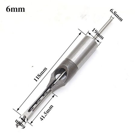 Firkantet hul boresnegl Bit Guide 6MM