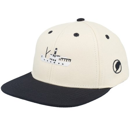 Olle Eksell - Beige snapback Czapka Z Daszkiem - "Kids Båten Stone/Black Snapback " @ Hatstore