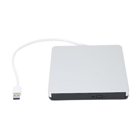Extern DVD-spelare USB3.0 kompatibel med bärbar dator stationär dator för Win XP/2003/8/10/7Silver