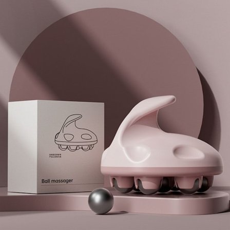 7 Metall Magnetisk Roller Ball Massasje Kroppsmassasje Roller ROSA