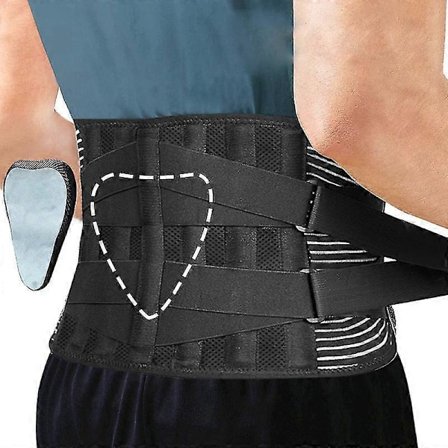 Ryggstöd Bälte 140-170cm - Lindrar Ryggsmärta, Diskbråck, Ischias, Skolios och Mer! - Ventilerande meshdesign med ländryggskudde - Justerbar