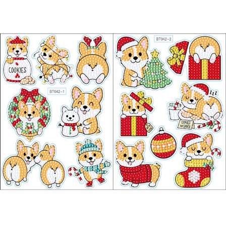 Jul 5D Diamantmålning Stickers Barn DIY Borr Mosaik