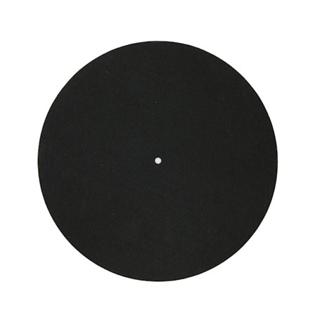 Uld Pladespiller Slipmat Antistatisk Antivibrations Plademåtte til LP Vinyl Sort