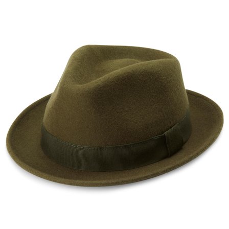 Tomasso Olivengrøn Moda Trilby til mænd - Trilby hat