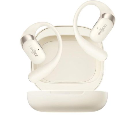 Shokz OpenFit 2 Headphones Wireless Ear-hook Calls/Music/Sport/Everyday Beige
