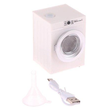 Interaktiv 1:12 skala dukkehus apparat miniatyr vaskemaskin bærbar for dukkehus samler daglig bruk