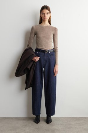 COS Women's Bay Barrel-Leg Jeans in Blue