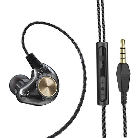 In-Ear Trådbundet Øretelefon Subwoofer Stereo Bas Ørepropper Headset Med Mic Til Telefon (blå)