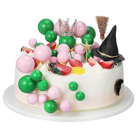 44 kpl Pahoja kakunkoristeita: Noitahattu Kruunu Luuta & Tähtisauva Mini Pallot Cupcake-koristeet Noitajuhlatarvikkeet Halloween-syntymäpäivään D[D]