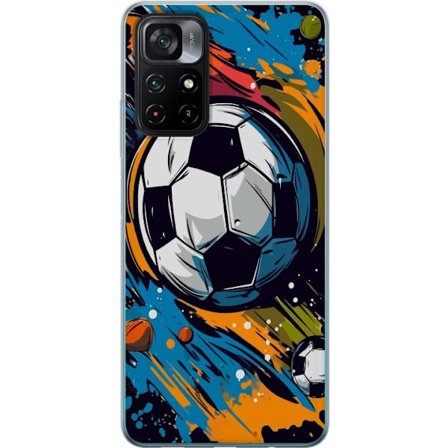 Mobilskal till Xiaomi Poco M4 Pro 5G med Fotbollar