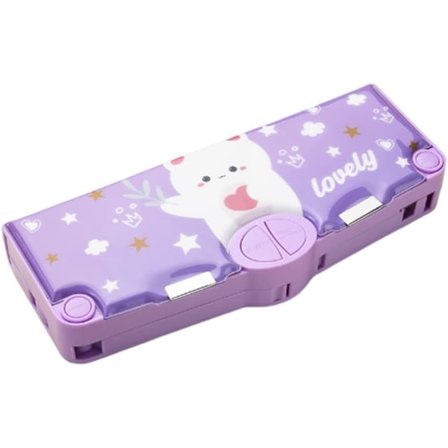 Blyantvesker, Stor Kapasitet Jump Blyantveske Stor Kapasitet Multifunksjonell Blyantveske med Knappstøttet Linjal Viskelær