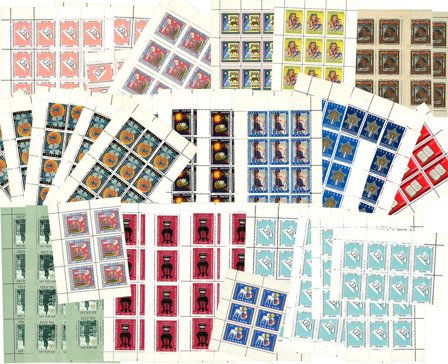 Island 1919-1964 - Dubletsamling af julemærker - Postfrisk