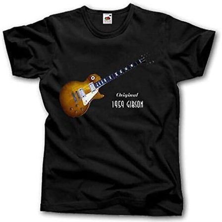 Gibson Les Paul Guitar T-shirt S - Xxxl Rock Heavy Metal Music 1959