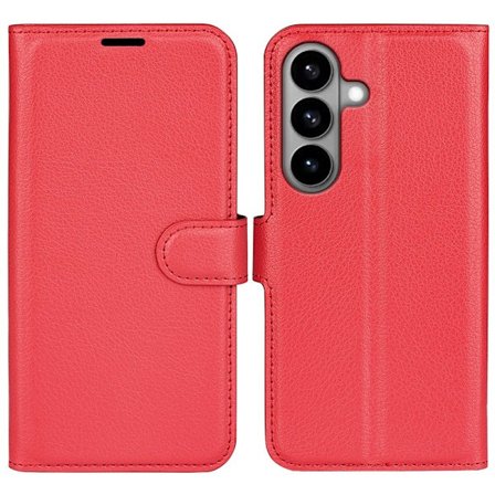 AMORUS Samsung Galaxy S26 / S26 Pro Plånboksfodral Konstläder - Röd