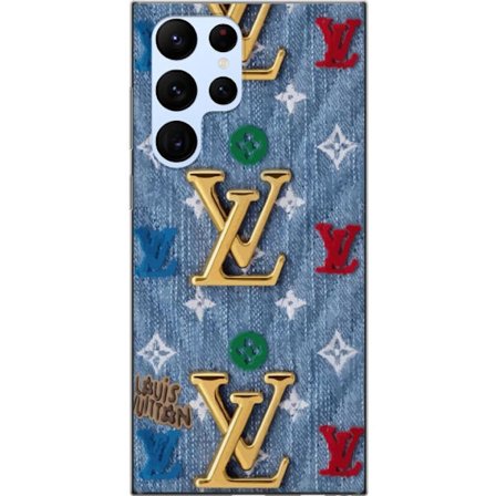 Kompatibelt Mobilskal till Samsung Galaxy S22 Ultra 5G LV Mönster Lyx Mode Designer