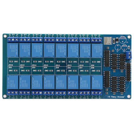 16-kanals 5V Relæmodul Kontrolkort med Optokobler Beskyttelse Til Microcontroller Modul