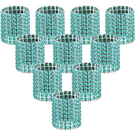 100 st Servett Ringar, Blå Servett Ringar Spännen för Borddekorationer, Bröllop, Middag, Fest, DIY Dekoration