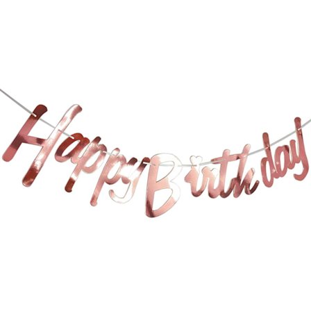 Happy Birthday Girlang Grattis på Födelsedagen Roséguld