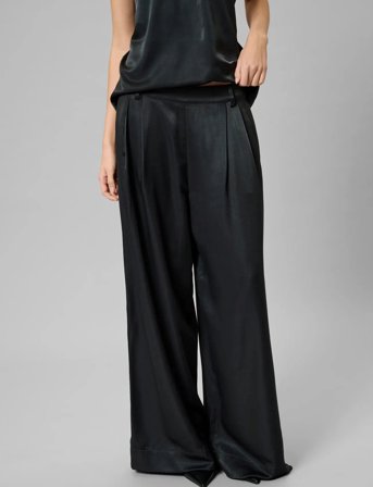 My Essential Wardrobe Mwestelle Wide Pant - Black - 40 Long