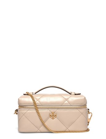 Tory Burch Kira Diamond Quilt East-West Vanity Case - Beige - ONE SIZE