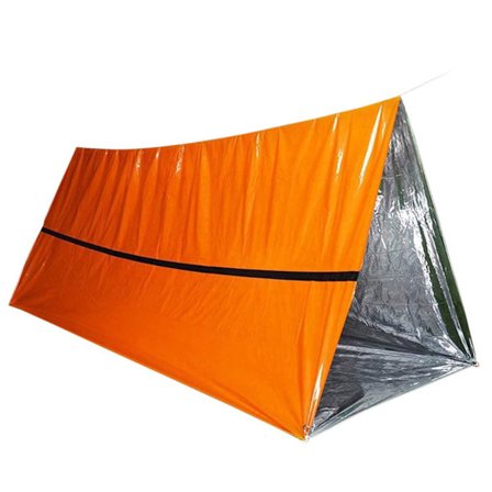 Nödtält i värmereflekterande mylar för 2 personer