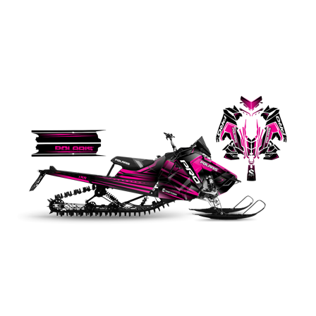 Dekalkit SweTown Reign Rosa - Polaris Axys 800 SKS 146 2018-2020