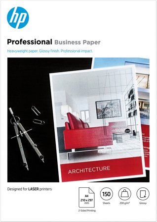 HP Professional Business-papper, glättat, 200 g/m2, A4 (210 x 297 mm), 150 ark, 193905504916