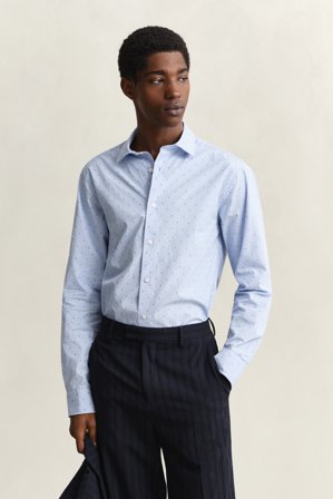 GANT Herren Fil-Coupé-Hemd (XL) Blau