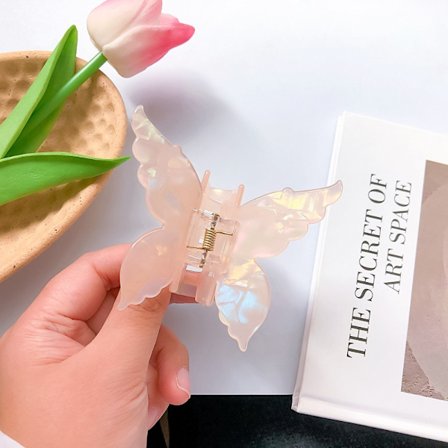 Butterfly Hårklämmor Hår Gripande GUL