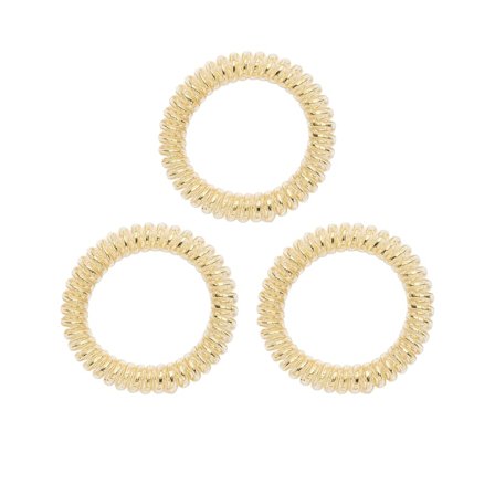 KICKS Beauty Hair Ties Spiral Gold, Hår, Hårpynt, Hårelastikker