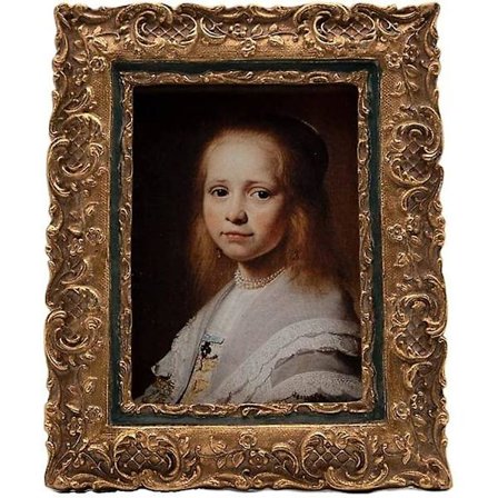 Liten Antikk 2.5 X 3.5 Bilderamme, Mini Vintage Ornamentert Fotoramme, Bordplate og Vegghengende Hjemmeinnredning, Gammeldags Fotogalleri Art Deco, B