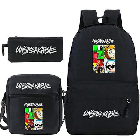 Unspeakable Student Schoolbag Leisure Backpack Small Shoulder Bag Pen Case Three-piece Set