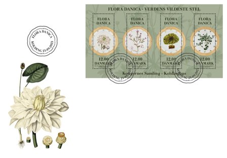 Danmark - Flora Danica - FDC med miniark