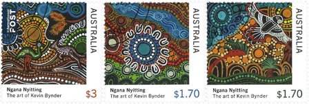 Australien - Ngana Nyitting - Stemplet sæt 3v