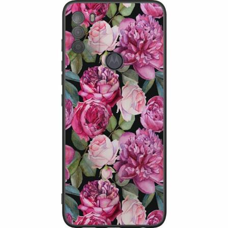 Motorola Moto G50 Svart Skal Blommor