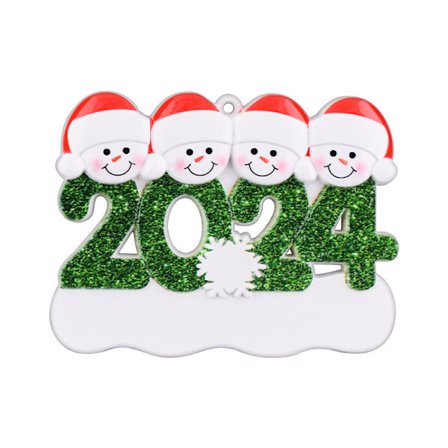 Personliga Julgranspynt 2024 - Anpassade Julgranspynt med Familjemedlemmar, 2 Namn, Julpynt