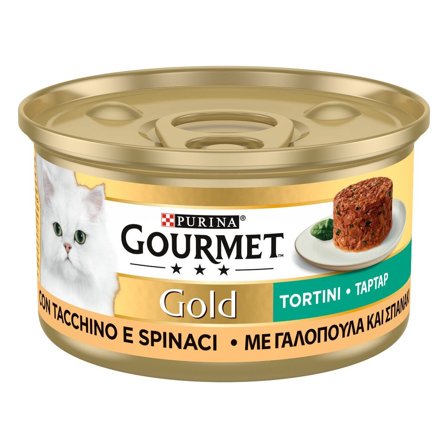 Purina Gourmet Gold Tortini Gatto con Tacchino e Spinaci 85g