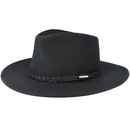 Stetson - Schwarz Western Hut - Buffalo Leather Black Western @ Hatstore