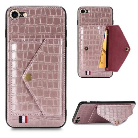 iPhone SE 2020 - Professionellt Stilrent Skal med Kortfack Roséguld Roséguld