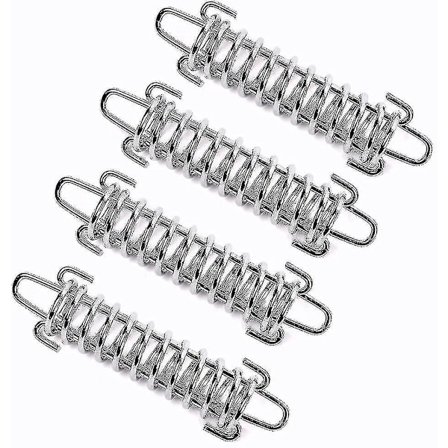 4 stk. Fjær for solseil, Fjærspenner for solseil, Fjær for solseil, Fjær for telt, Stålfjær for telt