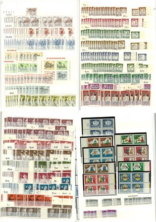 Berlin 1960-1990 - Dublet samling i 2 store indstiksbøger - Postfrisk