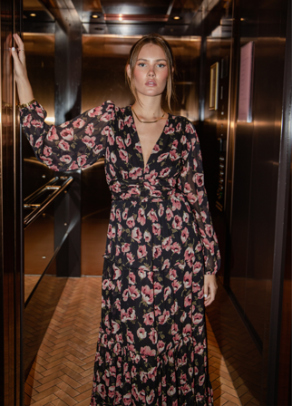 MISSMAYA - Noor Maxi Dress Le Fleurs - M