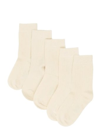 minipop Minipop Noos Bamboo Socks 5 Pack - Cream - 35/38Y